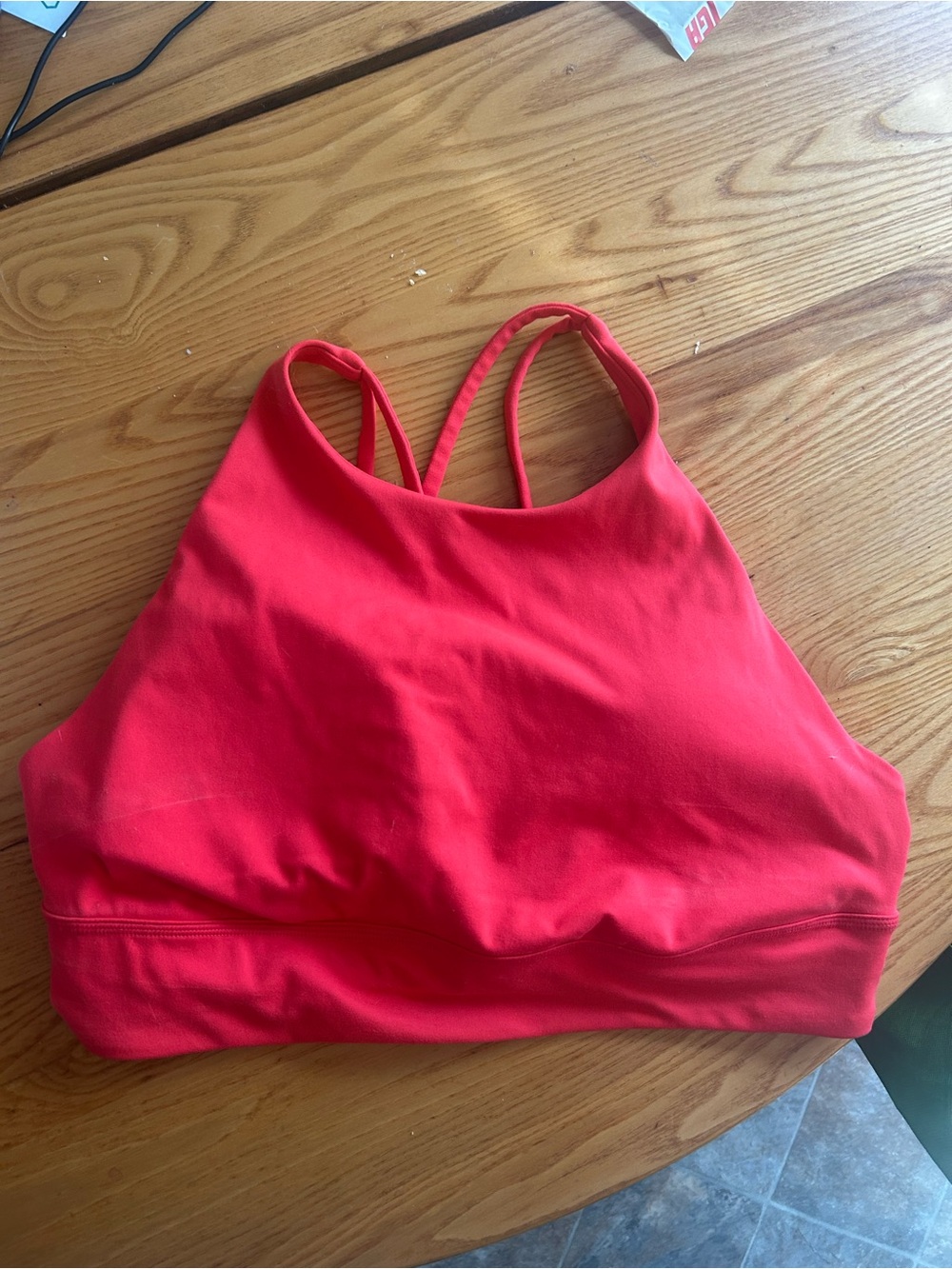 Athletic Works Coral-Red High Neck Sports Bralette